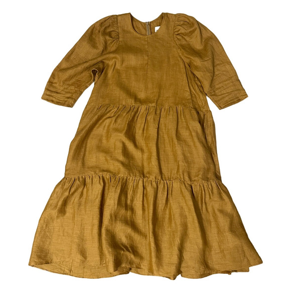 Fabiana Pigna Linen Tiered Midi Dress - Picture 9 of 14